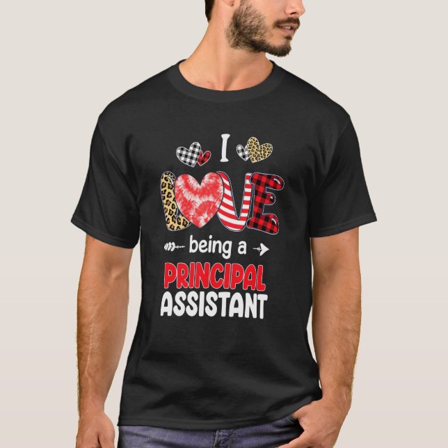 T-shirt J'Aime Être Assistant Principal LOVE School Val (Devant)