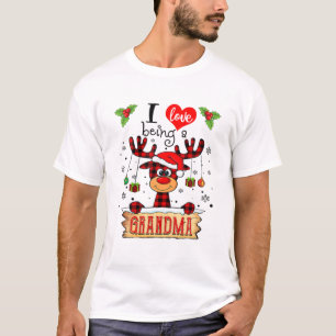 T-shirt J'Aime Être Un Grand Rinder Noël Drôle Xm