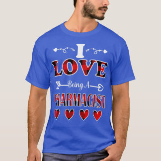 T-shirt J'aime être un pharmacien valentines jour 1