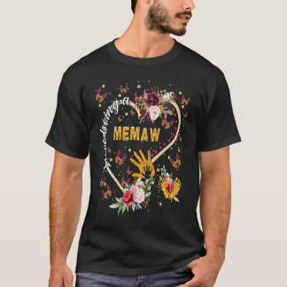T-shirt J'Aime Être Une Grand-Mère De Papillon À Fleur De