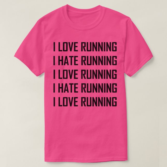 T-shirt J'Aime Faire De La Haine Courir Drôle 2 (Design devant)