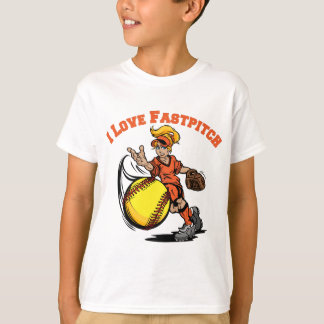 T-shirt J'aime Fastpitch, orange