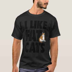 T-shirt J'Aime Fat Chemise Chat Funny Fat Chat Tee - shirt