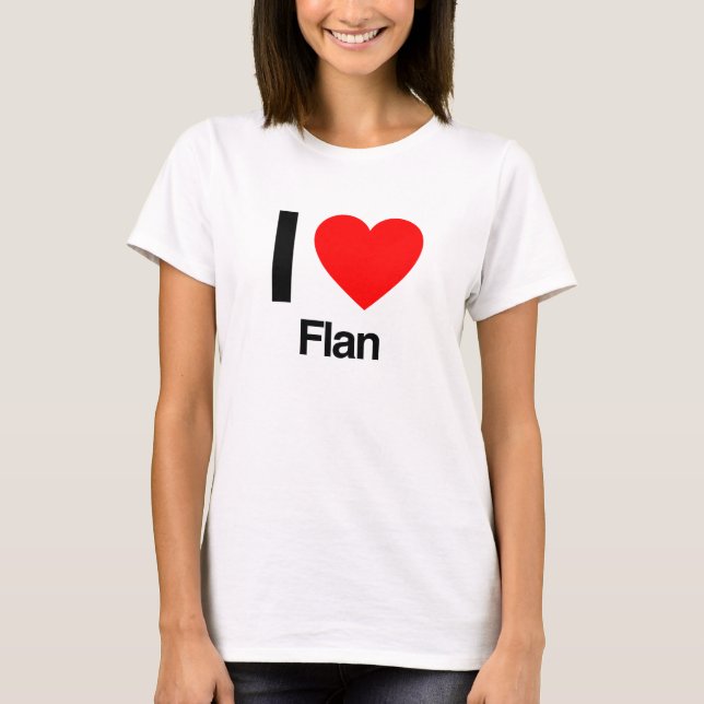 T-shirt j'aime flan (Devant)