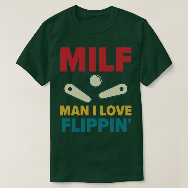 T-shirt J'Aime Flipping Pinball Machines Arcade Funny Jeu (Design devant)