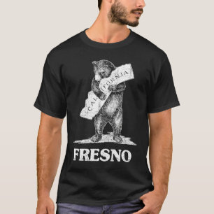 T-shirt J'Aime Fresno California Bear Accrocher la Califor