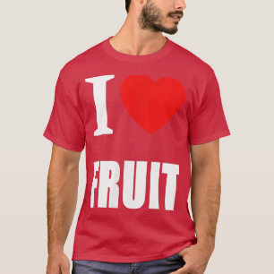 T-shirt J'Aime Fruit Pour Hommes Femmes Et Étudiants Végét