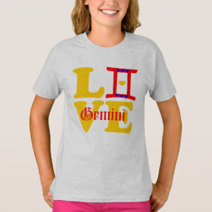 T-shirt ♊ J'Aime Gemini-Best Zodiac Signal Fabuleux
