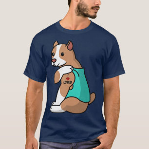 T-shirt J'Aime Grand-Père Tattoo Pit Bull Grand-Père Chien