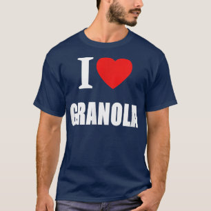 T-shirt J'Aime Granola Pour Hommes Femmes Et Étudiants Veg