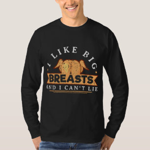 T-shirt J'Aime Gros Seins Drôle Thanksgiving Turquie Plais