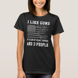 T-shirt J'aime Guns My Glen d'Imaal Terrier et 3 personnes