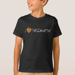T-shirt J'aime Halloween - Éffrayant citrouille Halloween