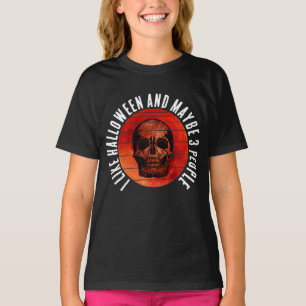 T-SHIRT J'AIME HALLOWEEN ET PEUT-ÊTRE 3 PERSONNES