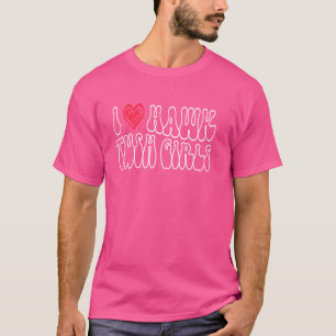 T-shirt J'aime Heart Hawk Tuah Filles Sarcastique Drôle Ad