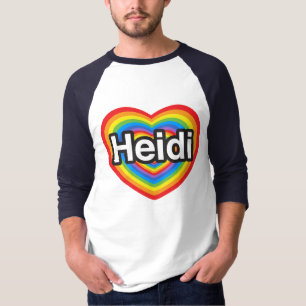 T-shirt J'aime Heidi. Je t'aime Heidi. Coeur