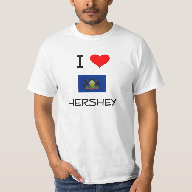 T-shirt J'aime Hershey Pennsylvanie (Devant)