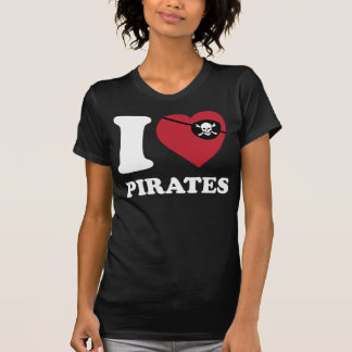 T-shirt J'aime Iheart Pirate-Classique avec la chemise de