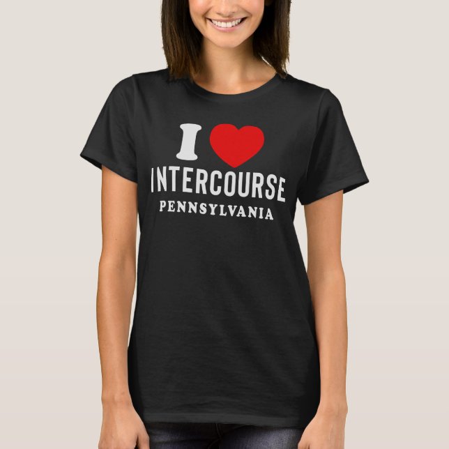 T-shirt J'aime Intercourse Pennsylvanie (Devant)