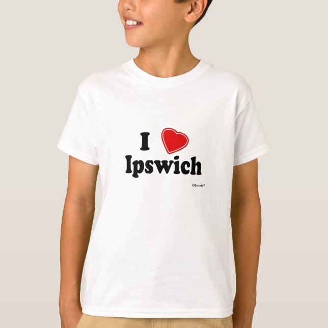 T-shirt J'aime Ipswich (Devant)