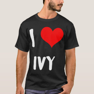 T-shirt J'aime IVY valentine gars coeur Anniversaire 6