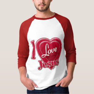T-shirt J'aime Jésus Coeur Rouge
