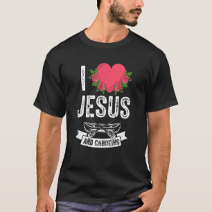 T-shirt J'Aime Jésus Et Canoë Kayak Kayak Bateau G