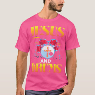 T-shirt J'Aime Jésus Et Les Tambours Christian Jesus Drums