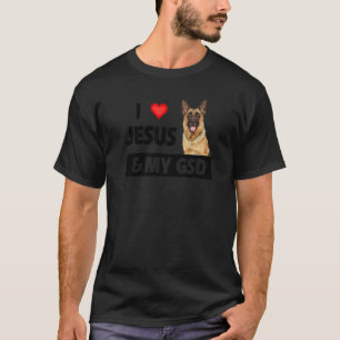 T-shirt J'aime Jésus et ma mère père parent de compagnie G
