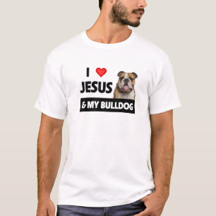 T-shirt J'Aime Jésus Et Mon Chien En Gros Maman Papa Pet P