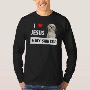 T-shirt J'Aime Jésus Et Mon Chih Tzu Maman Papa Christian