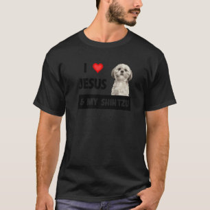 T-shirt J'Aime Jésus Et Mon Chih Tzu Maman Papa Christian 