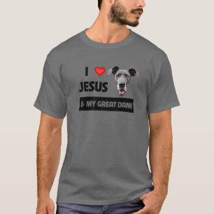 T-shirt J'Aime Jésus Et Mon Grand Chien Danse Maman Et Pap