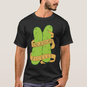 T-shirt J'Aime Jésus Et Pickles Croyant Pickle Fan