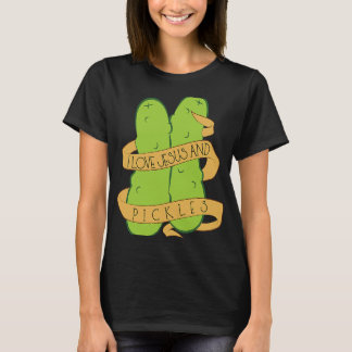 T-shirt J'Aime Jésus Et Pickles Croyant Pickle Fan
