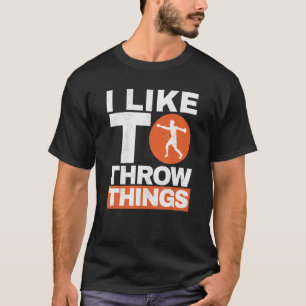 T-shirt J'Aime Jeter Les Choses Suivi Et Disque De Terrain