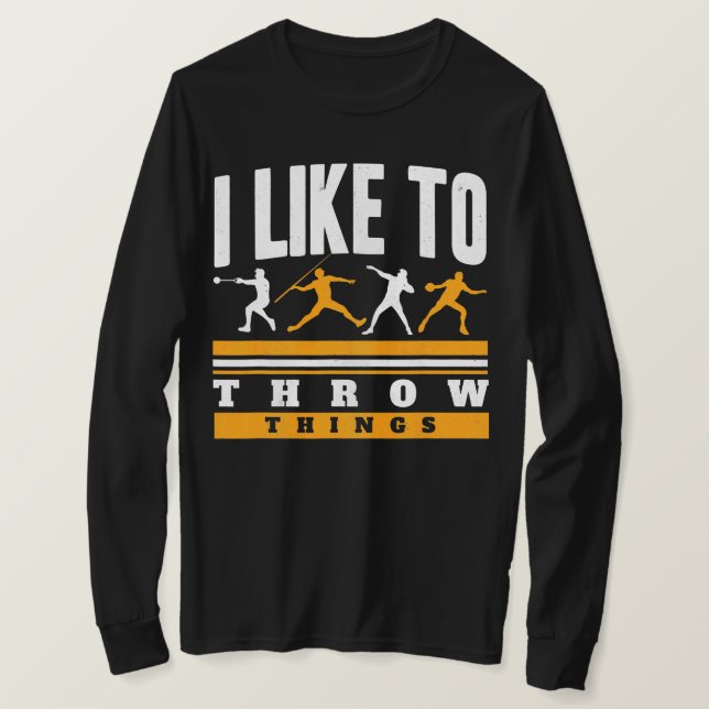 T-shirt J'Aime Jeter Les Choses Suivre Et Jeter Sur Le Ter (Design devant)