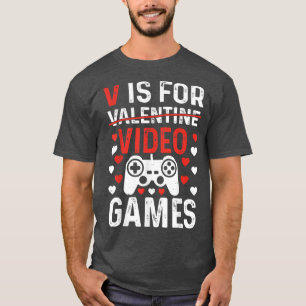 T-shirt J'AIME JEUX VIDÉO JEUX Valentines Jour Contrôleur