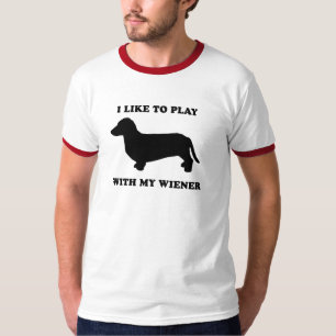 T-shirt J'aime jouer avec ma saucisse