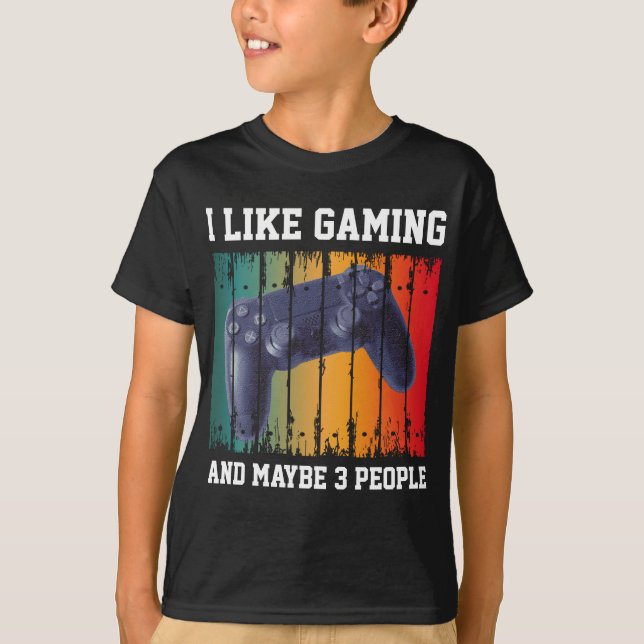 T-SHIRT J'AIME JOUER ET PEUT-ÊTRE 3 PERSONNES (Devant)