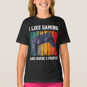 T-SHIRT J'AIME JOUER ET PEUT-ÊTRE 3 PERSONNES