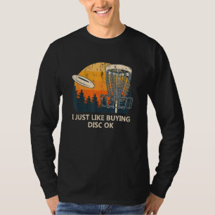 T-shirt J'Aime Juste Acheter Disque Ok Golf Humour Golfer