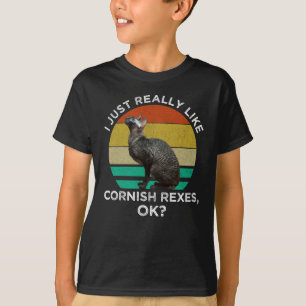 T-shirt J'aime Juste Vraiment les Cornish Rex, OK?