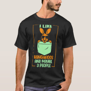 T-shirt J'Aime Kangaroos Et Peut-Être 3 Personnes Kangaroo