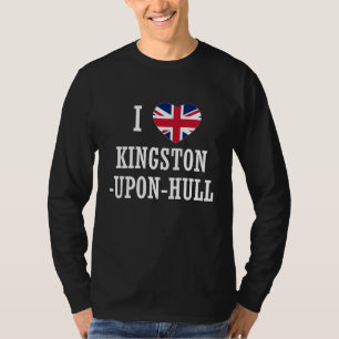 T-shirt J'aime Kingston Upon Hull Angleterre Drapeau Union
