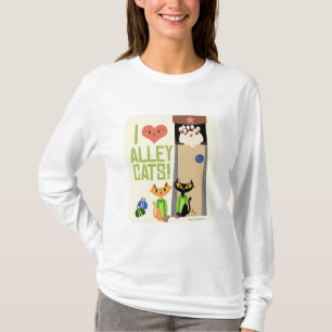 T-shirt J'aime la bande dessinée de chats d'allée