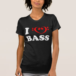 T-shirt J'aime la basse (la clef basse)