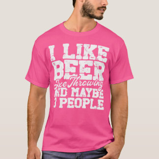 T-shirt J'Aime La Bière Ax Jeter Et Peut-Être 3 Personnes