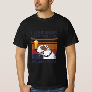 T-shirt J'Aime La Bière Et Mon Chien À Feu Et Peut-Être 3