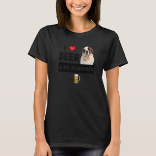 T-shirt J'Aime La Bière Et Mon Père Saint Bernard Papa Chi